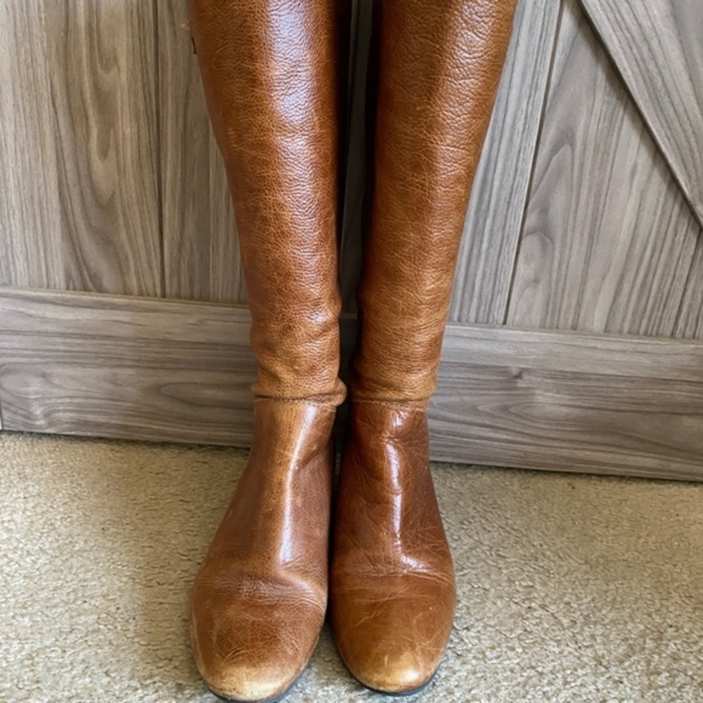 Steven by Steve Madden cognac leather riding boots